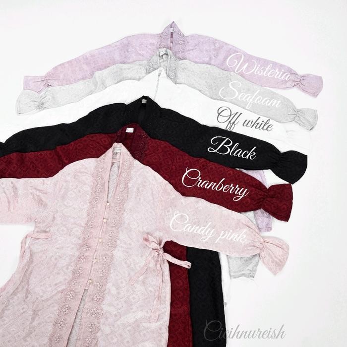 Kaluna Tunik Kebaya Batik Viscose Modern, Atasan Kebaya Polos Rok Lilit Batik Wisuda Remaja Style Ko