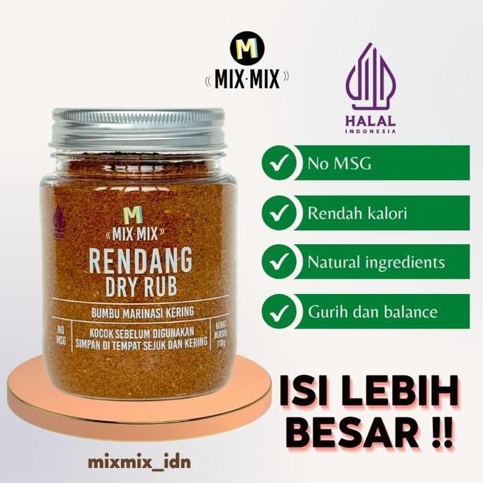 

JH8 MIXMIX Dry Rub Spices - Bumbu Marinasi Serba Guna Grill dan BBQ - Halal Kemasan Besar