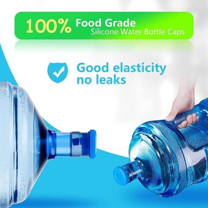 Tutup Botol Galon Isi Ulang Food Grade Reusable Silicone Tutup Galon Dispenser Anti Tumpah Tutup Gal