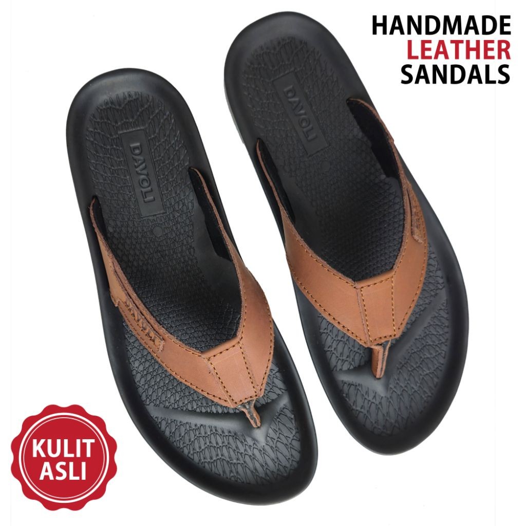 DAVOLI Sandal Kulit 5037 Tan