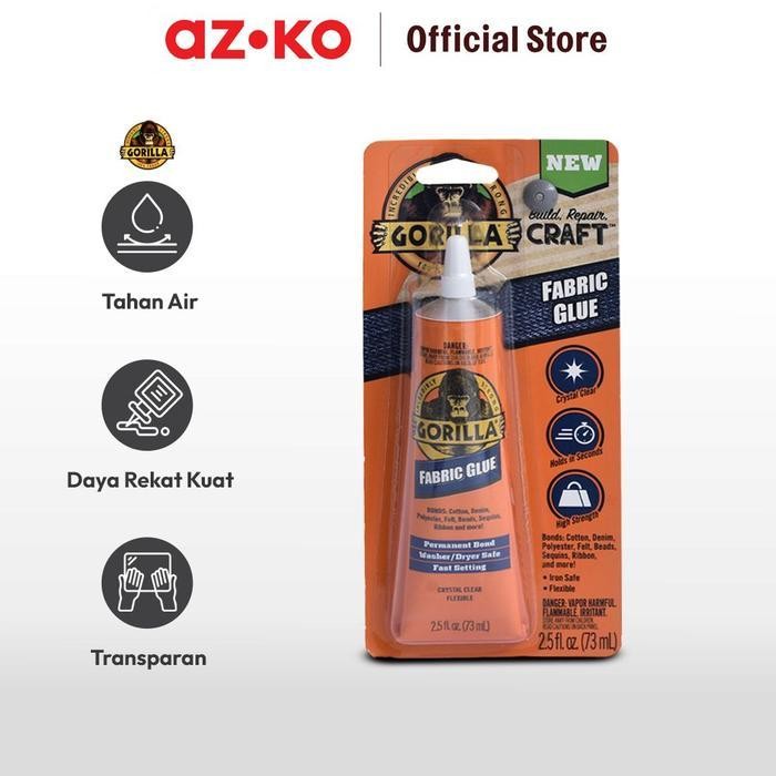 

Azko Gorilla 73 Ml Lem Fabric & Craft Original Dan Terpercaya
