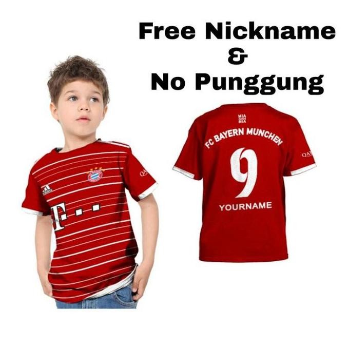Sale Kaos Jersey Bola Anak Printing Bayern Munchen Custom Nama