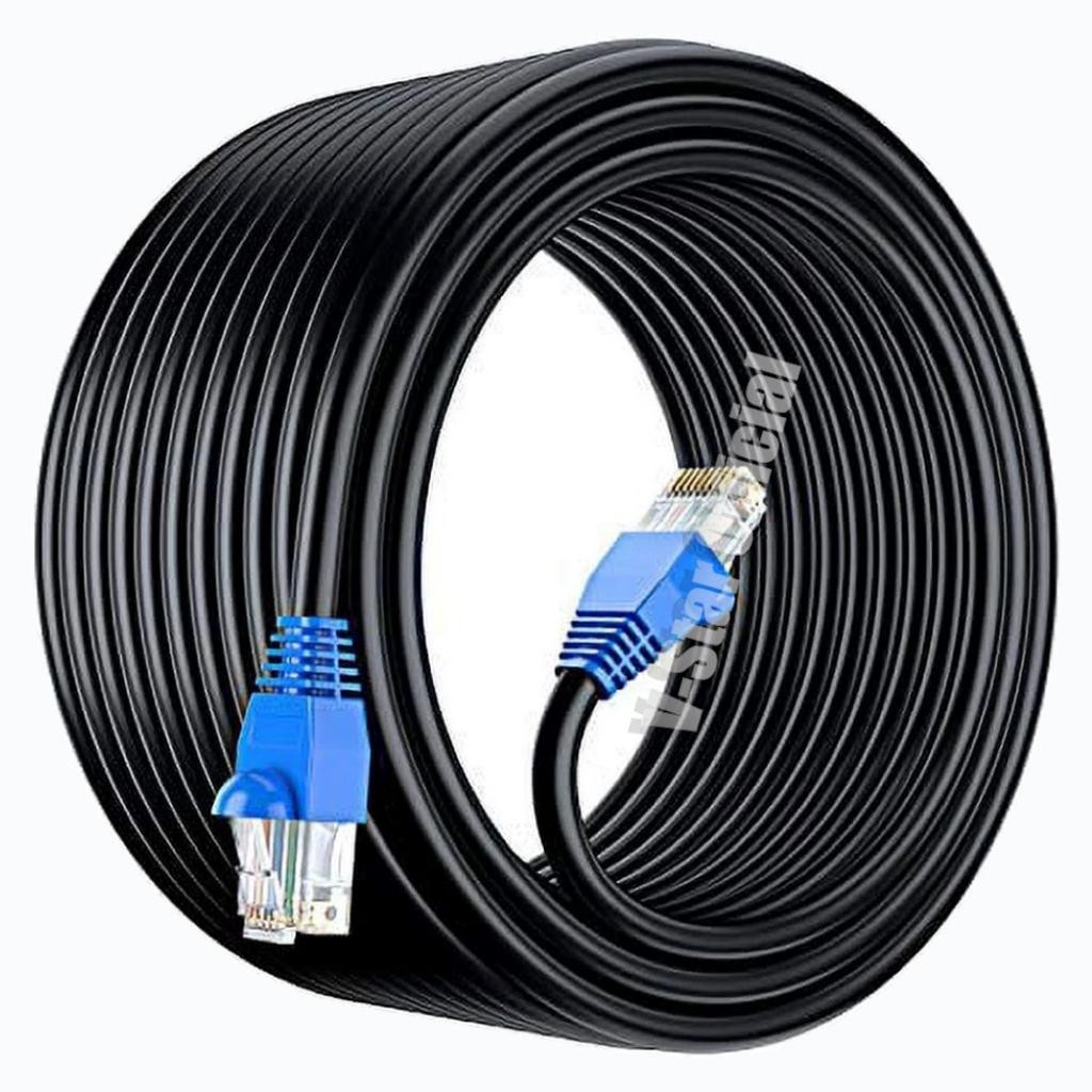 Kabel Lan Wifi 20 Meter Outdoor Gigabit Ftp Router Cctv Tinggal Pakai Cat-6 Terlaris Best Quality As