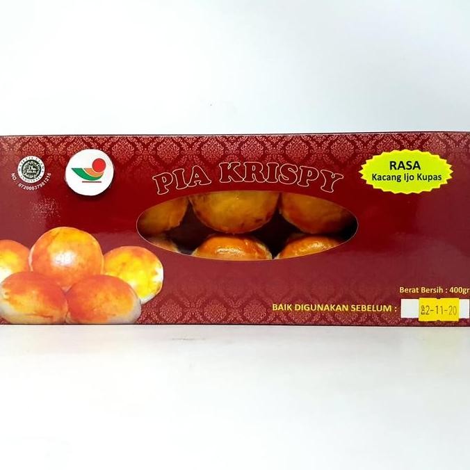 

=====] CALISTA PIA CRISPY RASA KACANG IJO KUPAS 420gr | BAKPIA KALISTA