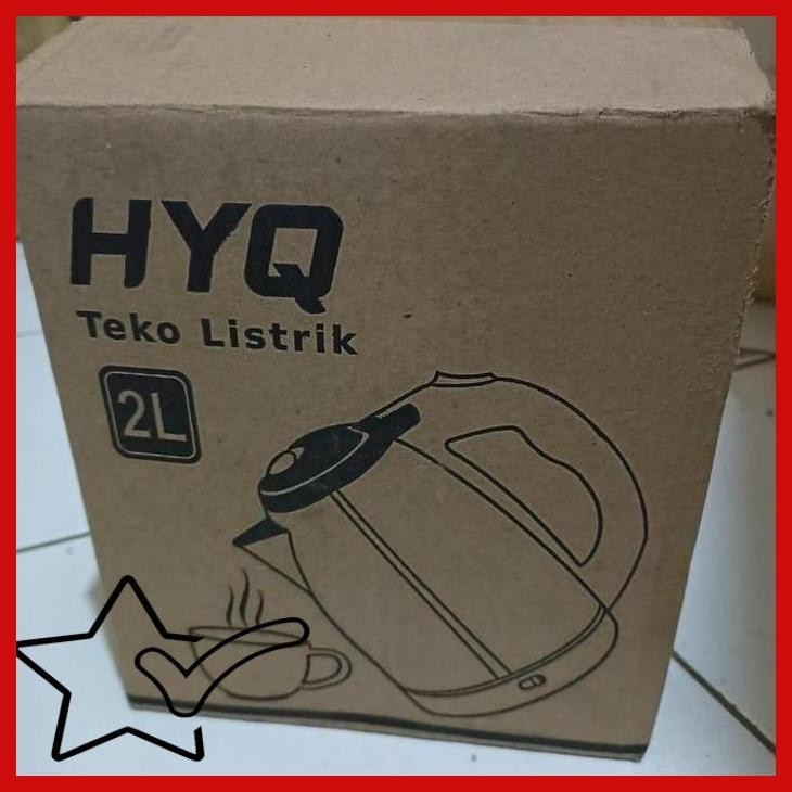[TKR] TEKO LISTRIK 2 LITER BAHAN STAINLESS STEEL - HYQ POLOS