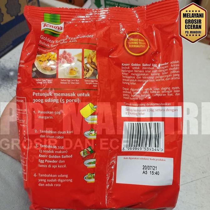 

JH8 KNORR GOLDEN SALTED EGG POWDER 270 GR / POUCH / SALTED EGG