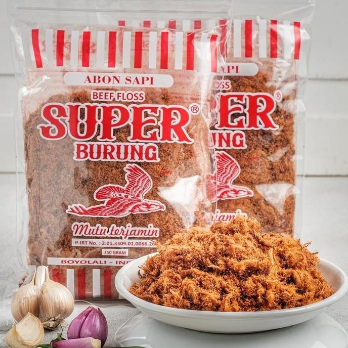 

BARANG TERLARIS Abon Sapi Super cap Burung Elang 250 gram | Boyolali | Food | Makanan Dried Snacks abonsapi halal