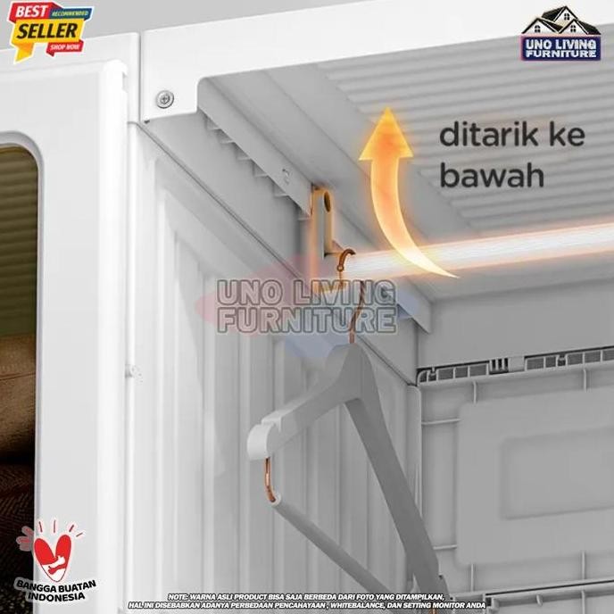 Lemari Pakaian / Lemari Baju / Lemari Lipat / Lemari Portable Putih Lemari Lipat Sinpaoli H24