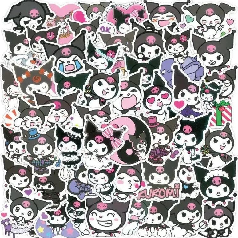 

50Pcs Stickers Cute Cinnamoroll Kuromi My Melody Sticker For Laptop Phone Case Girls Sanrio My Melody Anime Stickers Kids Toys