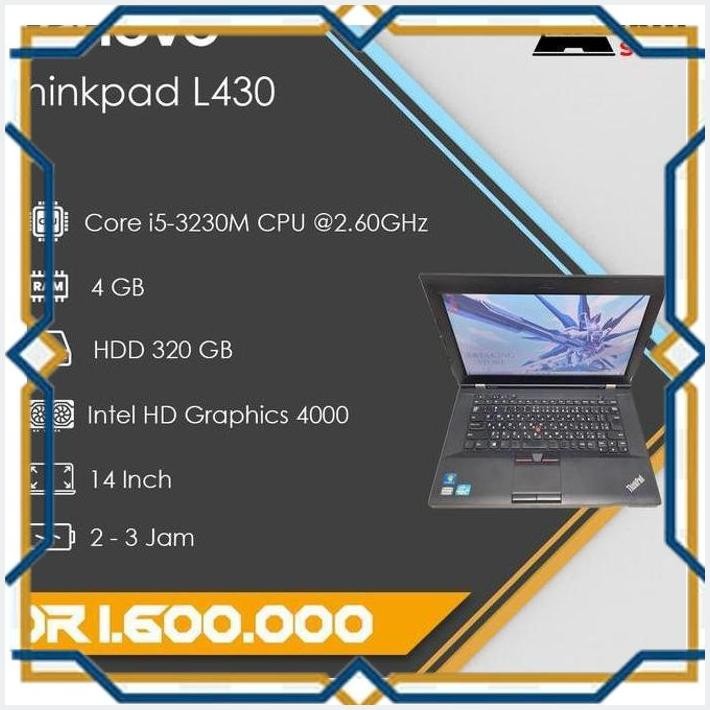 [ART] LENOVO THINKPAD L430 - CORE I5 - RAM 4GB