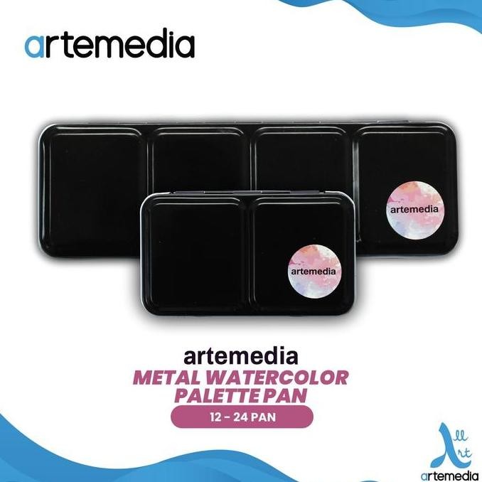 

Sale Artemedia Empty Metal Tin Watercolor Half Pan Case