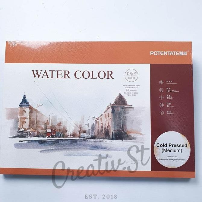 

Sale Potentate Buku Lukis Cat Air Watercolor Pad Medium Cold Pressed 19 X 27 Cm