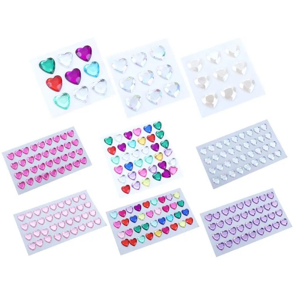 

3D Bling Love Heart Diamond Stickers Beautiful Sticker Toys Diy Decorations Scrapbook Phone Laptop Gifts Cute Stationary