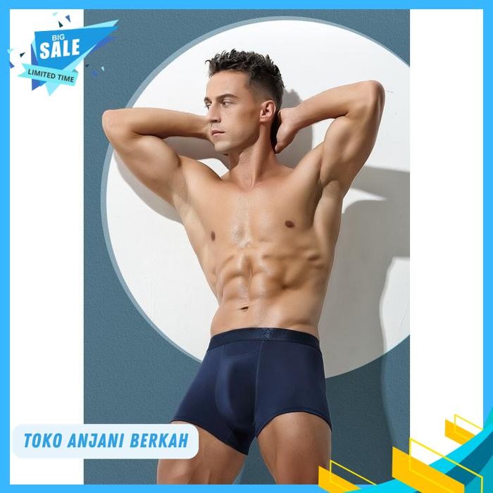 AOELEMENT BULGE POUCH MEN BOXER PRIA CELANA DALAM PRIA GRAY AOG / AOELEMENT BULGE POUCH MEN BOXER PR