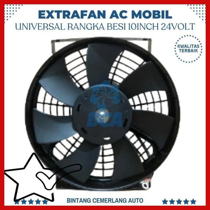 [TGA] EXTRA FAN AC MOBIL UNIVERSAL RANGKA BESI FAN AC MOBIL 24 VOLT 10 INCI