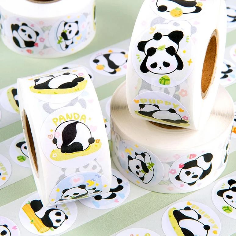 

500Pcs Cute Panda Stickers Kawaii Animal Cartoon Stickers Kids Gift Decoration Envelope Sealing Labels Stationery Stickers