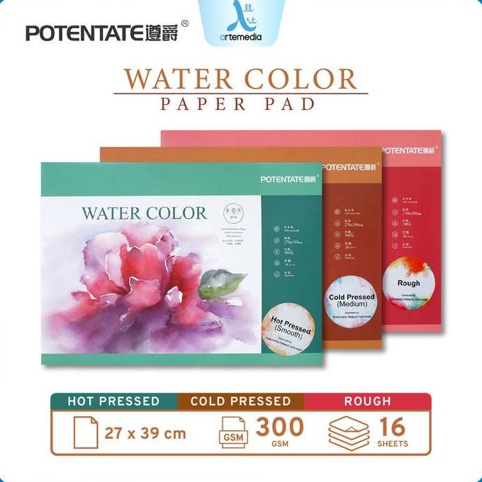 

Sale Kertas Cat Air Potentate 27X39Cm Watercolor Paper Pad