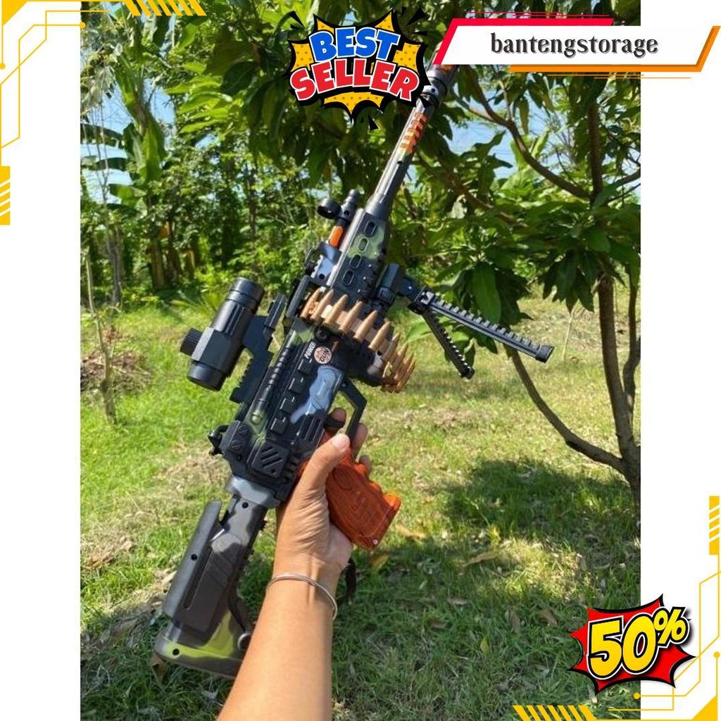 Mainan Anak Tembak Mainan Combat 3 Gun Besar Jumbo / Mainan Toy Gun - Sni Gratis Ongkir