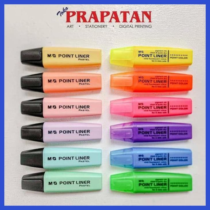 

( SEKOLAH / LUKIS ) COD M&G POINT LINER HIGHLIGHTER PASTEL FLUORESCENT (SENI / MENGGAMBAR / ART / KERAJINAN ) SIAP KIRIM