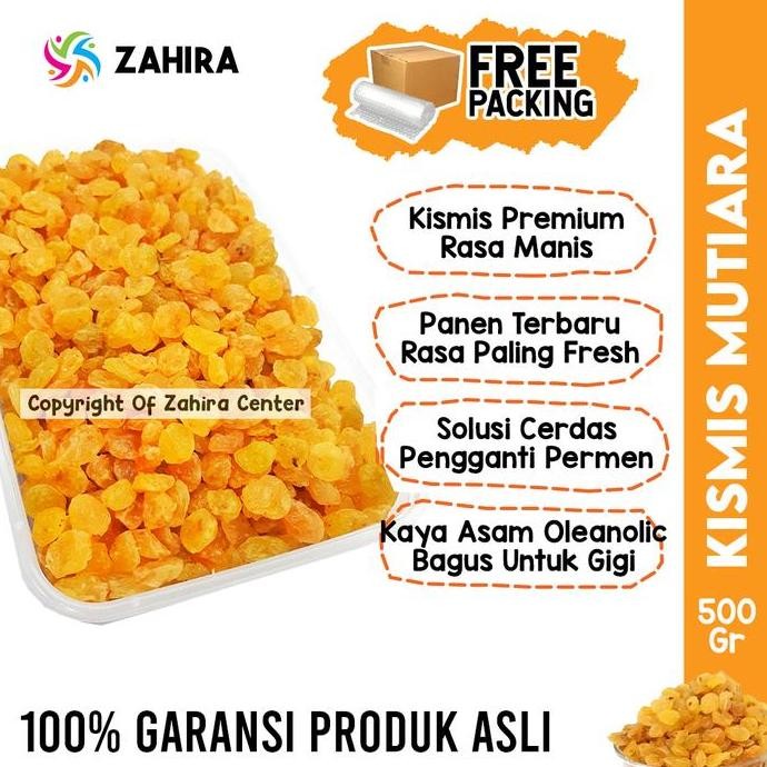

JH8 Kismis Simin Manis Mutiara 500gr Kismis Arab Kismis Raisin Kuning Emas