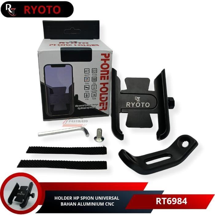 Pe Holder Hp Spion Universal Sepeda Motor Stand Bracket Holder Handphone Bahan Aluminium