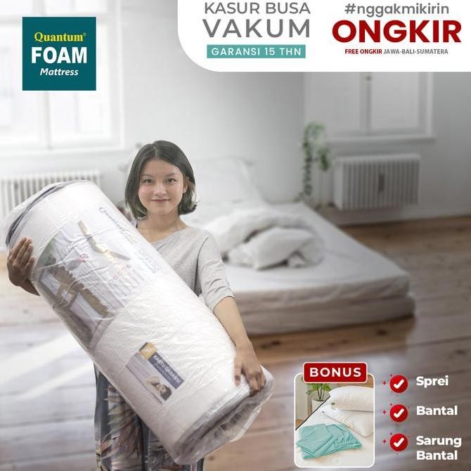 Quantum Kasur Busa Vakum Bonus Sprei & Bantal