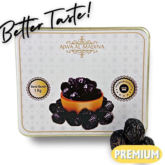 

JH8 Kurma Ajwa Al Madina 1 Kg Cemilan Kurma Hitam Snacks Food