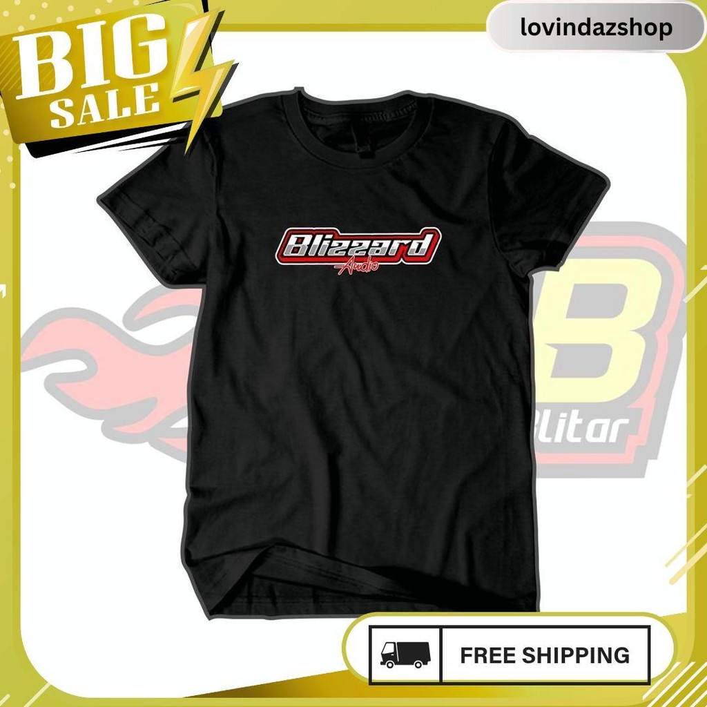 Kaos Blizzard Audio Sound System Katun Combed Unofficial Siap Kirim