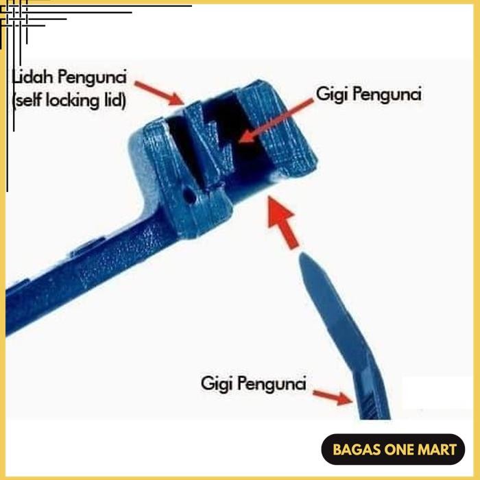 

KABEL TIES CABLE TIES KABEL TIS CABLE TIE KLIP 2.5X200MM ISI 100PCS TERBAIK