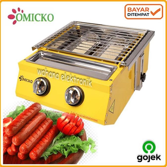 KOMPOR PANGGANG 2 TUNGKU(SOSIS BAKAR, AYAM, IKAN, SATE) PANGGANGAN GAS