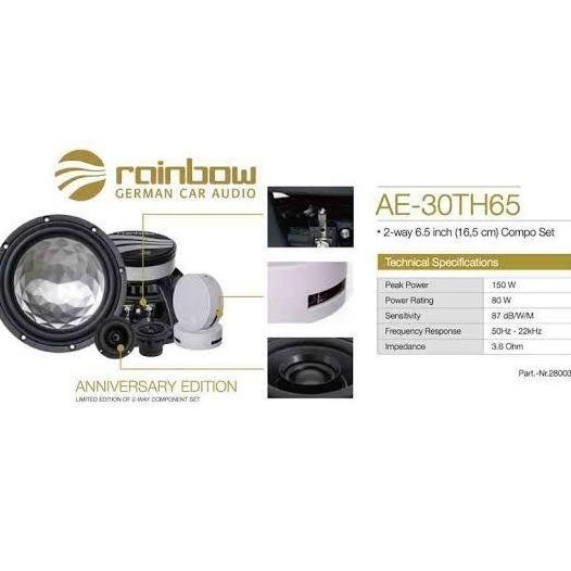Speaker 3 Way Coaxcial Rainbow Ae-30Th65 Germany + Crescendo Favorit