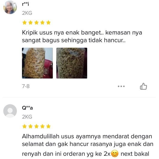 

Keripik usus ayam 1kg / usus crispy PREMIUM quality gurih renyah super enak