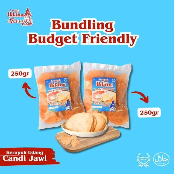 

[BUY 1 GET 1] Bundling Budget Friendly Kerupuk Udang Candi Jawi Mentah 250gr x 2 Goreng , Camilan krupuk,kripik, snack jadul,makanan ringan khusus, udang premium, kerupuk merah