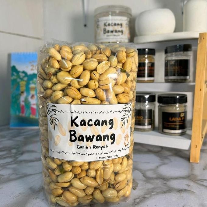 

Kacang Bawang 1kg Gurih Renyah Enak - Snack Makanan - Food
