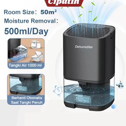 NEW dehumidifier 2in1 Mengurangi Kelembapan Sekitar 1L/1000ML Dehumidifier Kamar Dehumidifier Rumah 