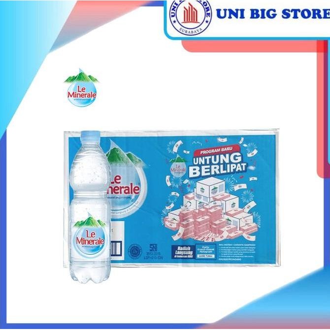 

JH8 Le Minerale Air Mineral 600 ml x 24 Botol DUS Carton