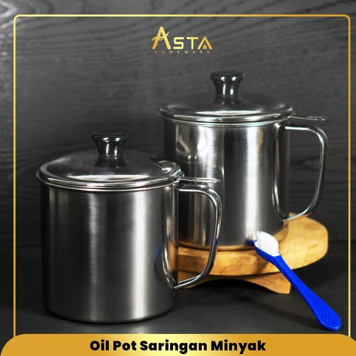 OIL POT TEMPAT WADAH SARINGAN MINYAK / TEMPAT MINYAK JELANTAH