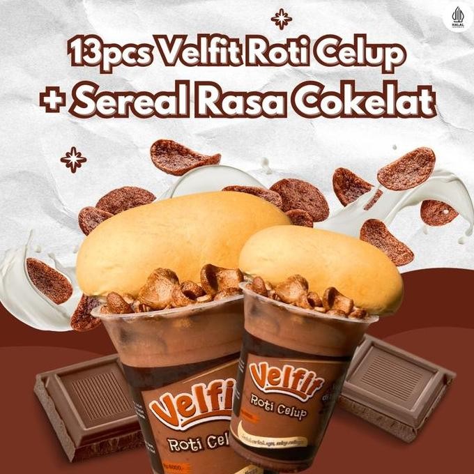 

[FREE SHAKE] BEST CHOICE 13Pcs Velfit Roti Celup Rasa coklat + SEREAL Lebih BANYAK dari BIASANYA