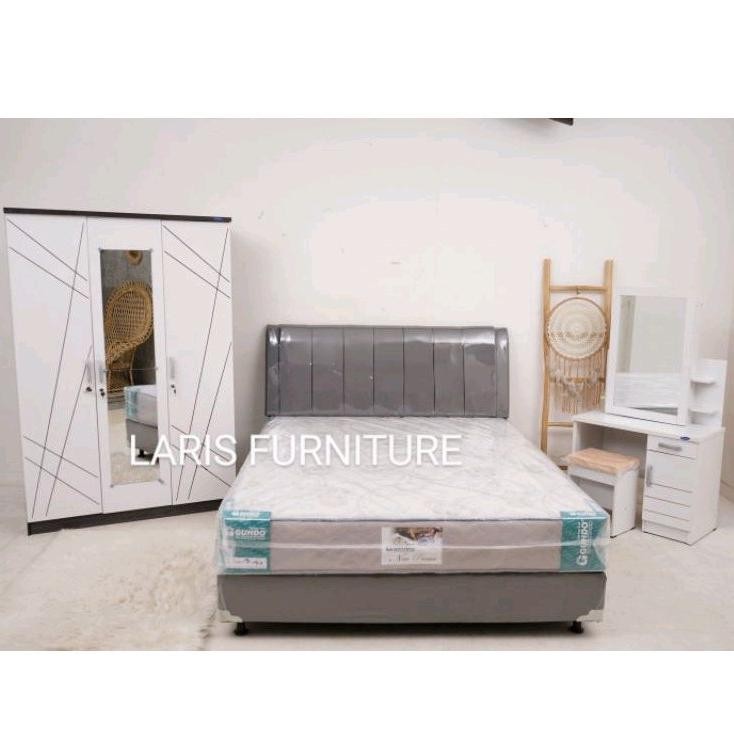 Kamar set Springbed Guhdo dengan Lemari 3 pintu Dan Meja Rias AST