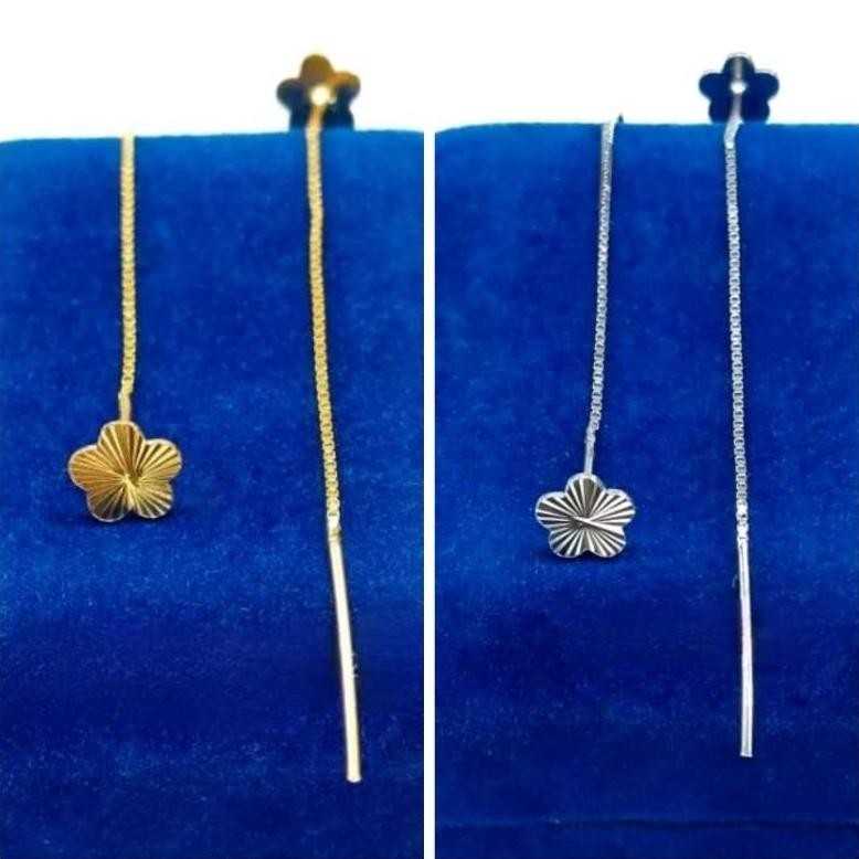 Anting Jarum Dewasa Perak 925 Lapis Emas 24K DiM