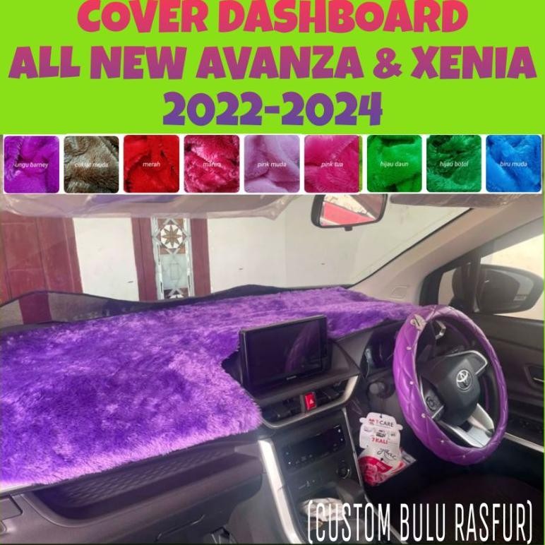 Cover Dashboard Mobil Avanza Veloz & Xenia Terbaru  2022-2024, Custom Bulu Rasfur, Alas Pelindung Da