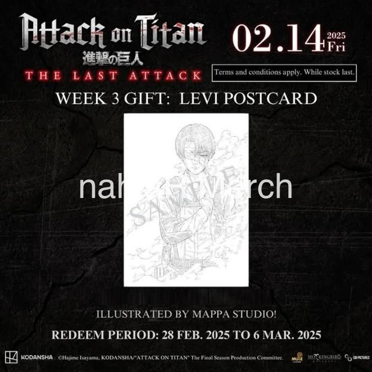 

Attack on Titan the Movie: The Last Attack x Cinepolis Official Levi Postcard DiM