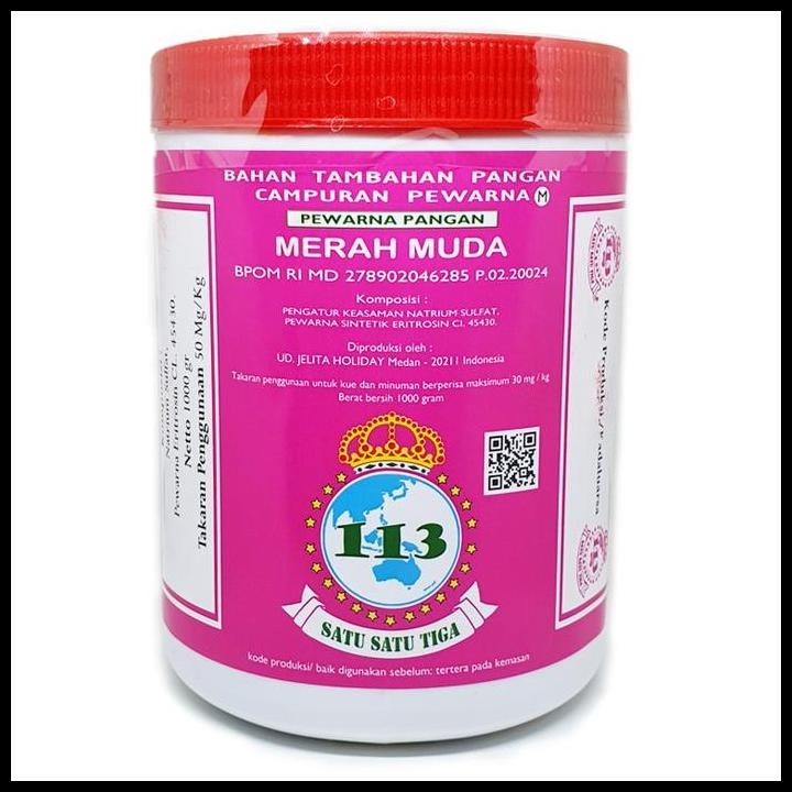 

Terlaris Pewarna Makanan Merah Muda/ Food Coloring Rose Pink 1000 Gr Good Quality