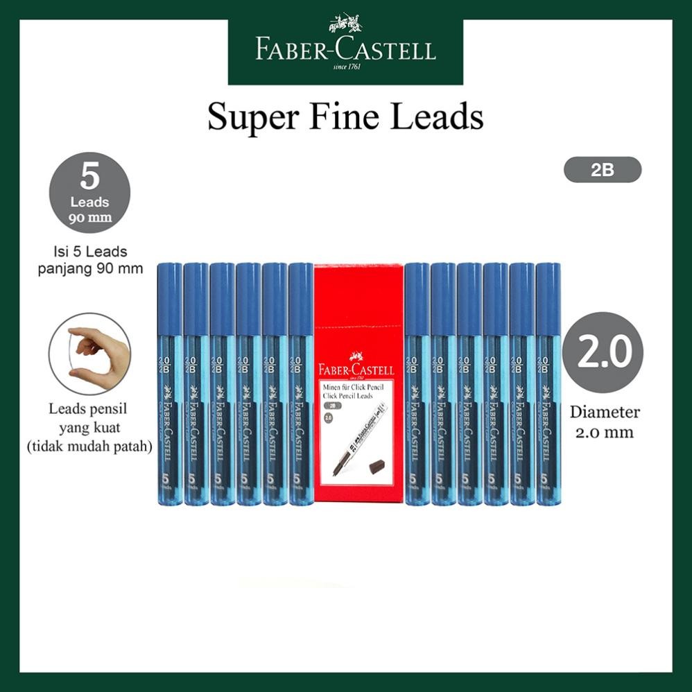 

Refill Isi Pensil Mekanik 2B Lead Faber Castell 2.0 mm Per Box DiM