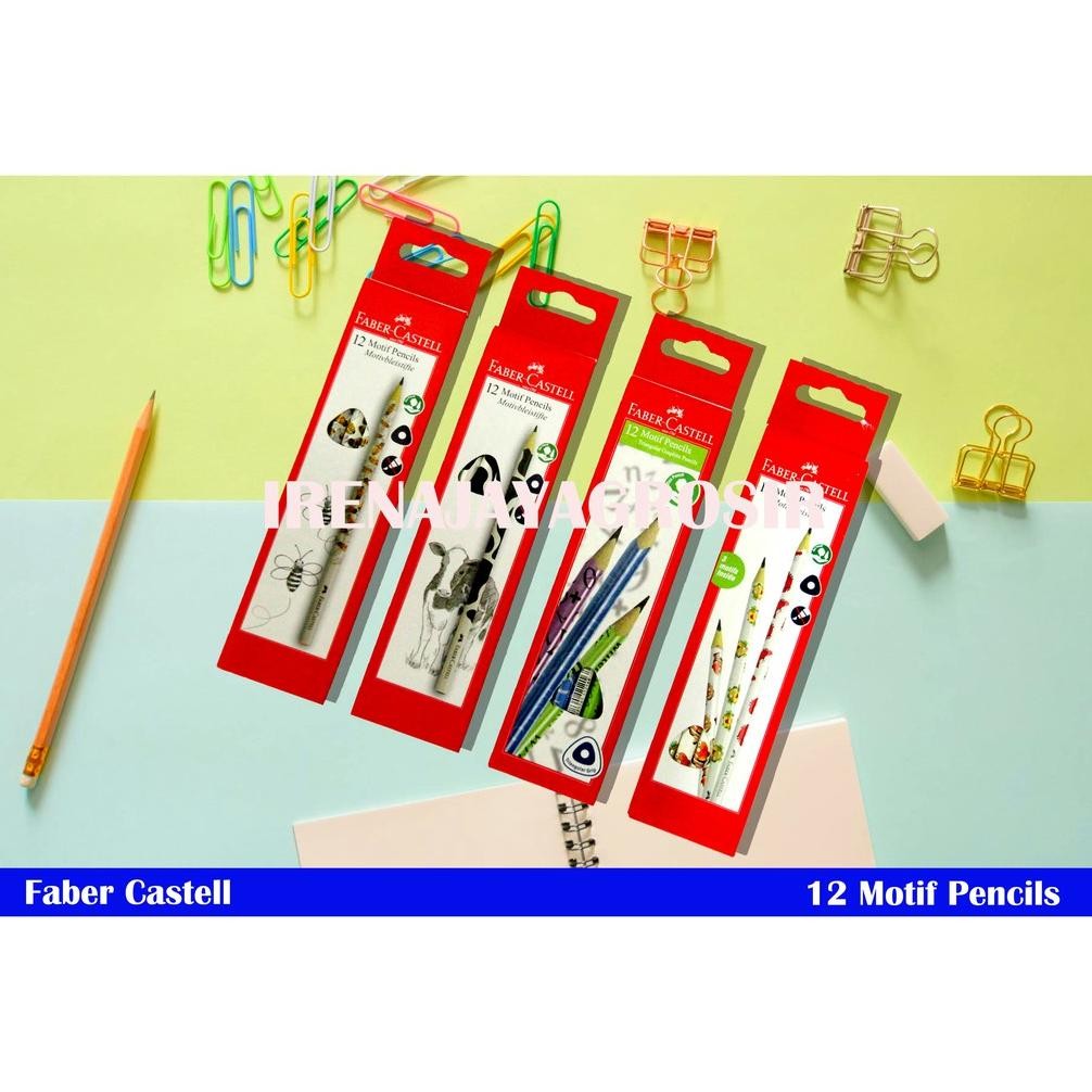 

FABER CASTELL PENSIL 2B FANCY motif gambar anak lucu murah ISI 12 PCS DiM