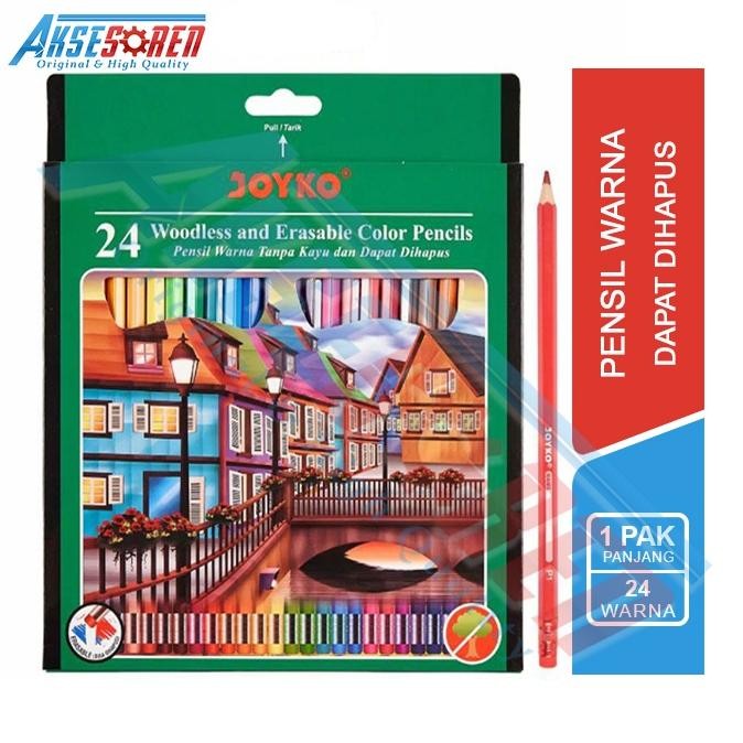 

Pensil Warna Bisa Dihapus Joyko [CP-115/24 Warna] / Pesil Warna Dapat Di Hapus / Pengsil Warna / Pinsil Warna / Color Pencil Erasable / Pencil Warna / Pensil Warna Lengkap 1 Set Murah / Alat Tulis Sekolah DiM