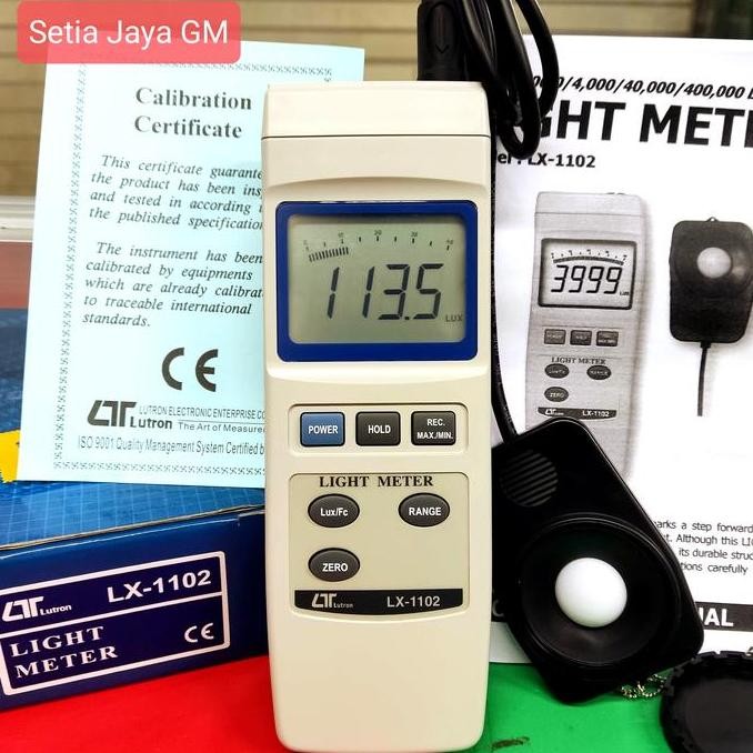 

Sale Lutron Lx-1102 Lux Meter - Alat Ukur Intensitas Cahaya Sd 400.000 Lux