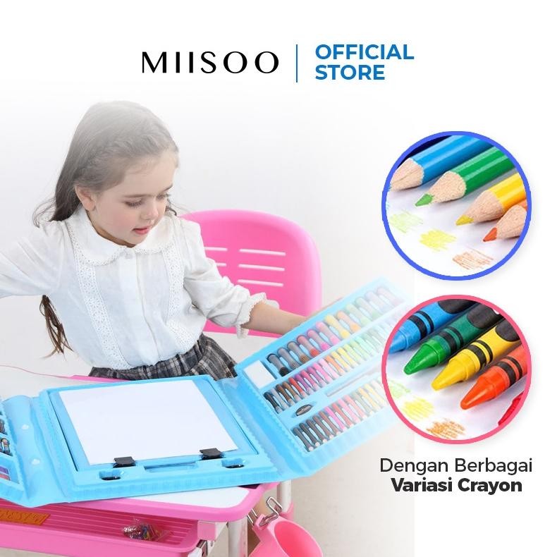 

MIISOO Set Crayon 208 Pcs Set Pensil Warna Pastel Pensil Minyak Warna untuk Melukis dan Mewarnai