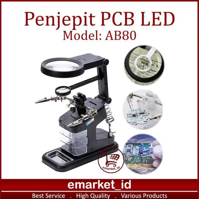 

Sale Penjepit Pcb Led Ab80 / Holder Kaca Pembesar Lampu / Helping Hand