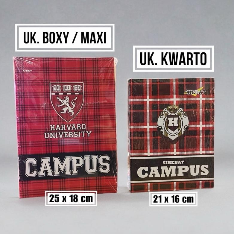 

Buku Tulis Campus BOXY / MAXI Panjang 50 Lembar ATLAS / BIO BOXY / MONO / OKEY / SKOLA / Sihebat ( 1 Pack Isi 10 Buku )